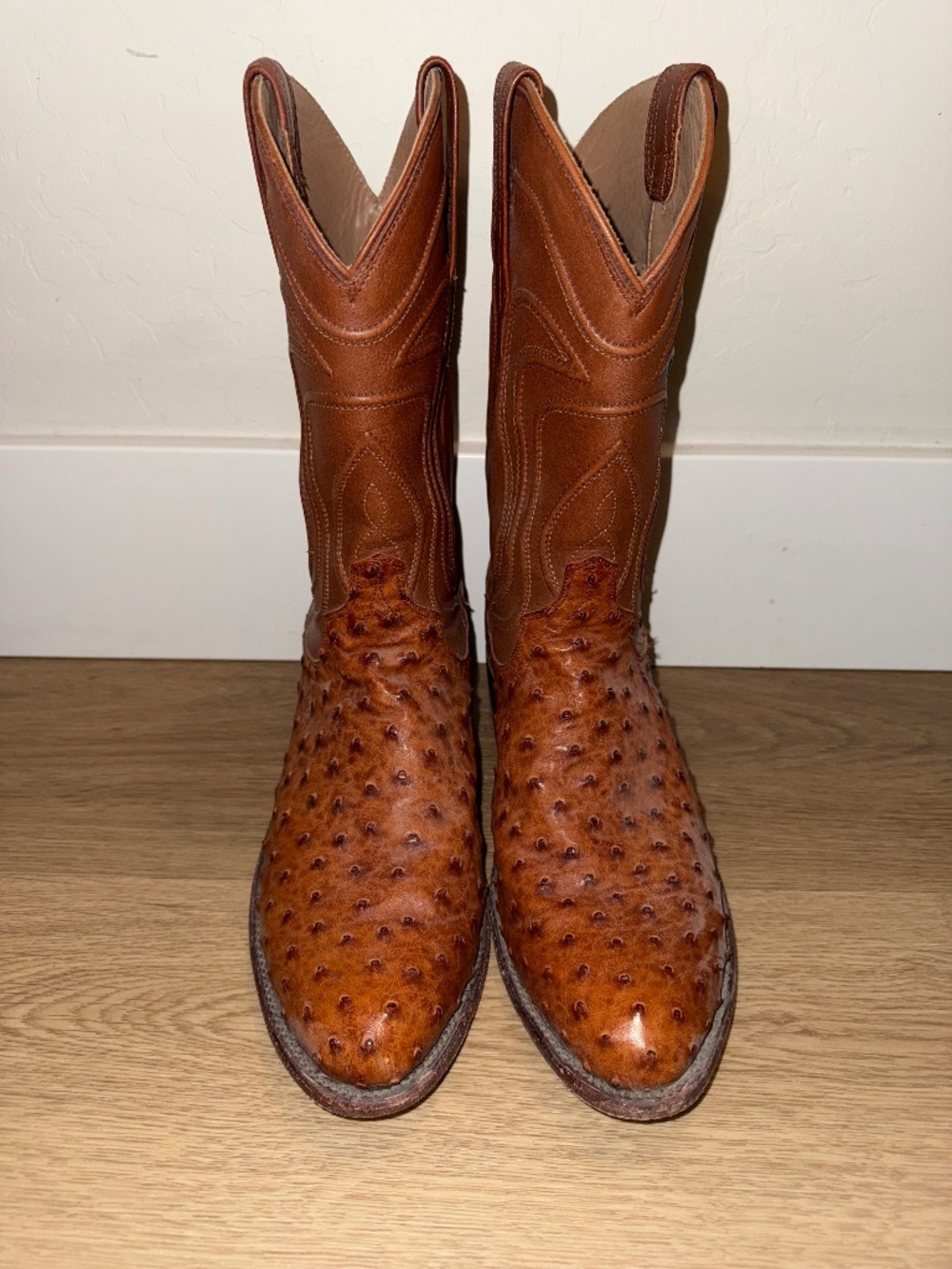 Tecovas The Duke Full Quill Ostrich Boots Men's 9D - Pecan - $425 OBO
